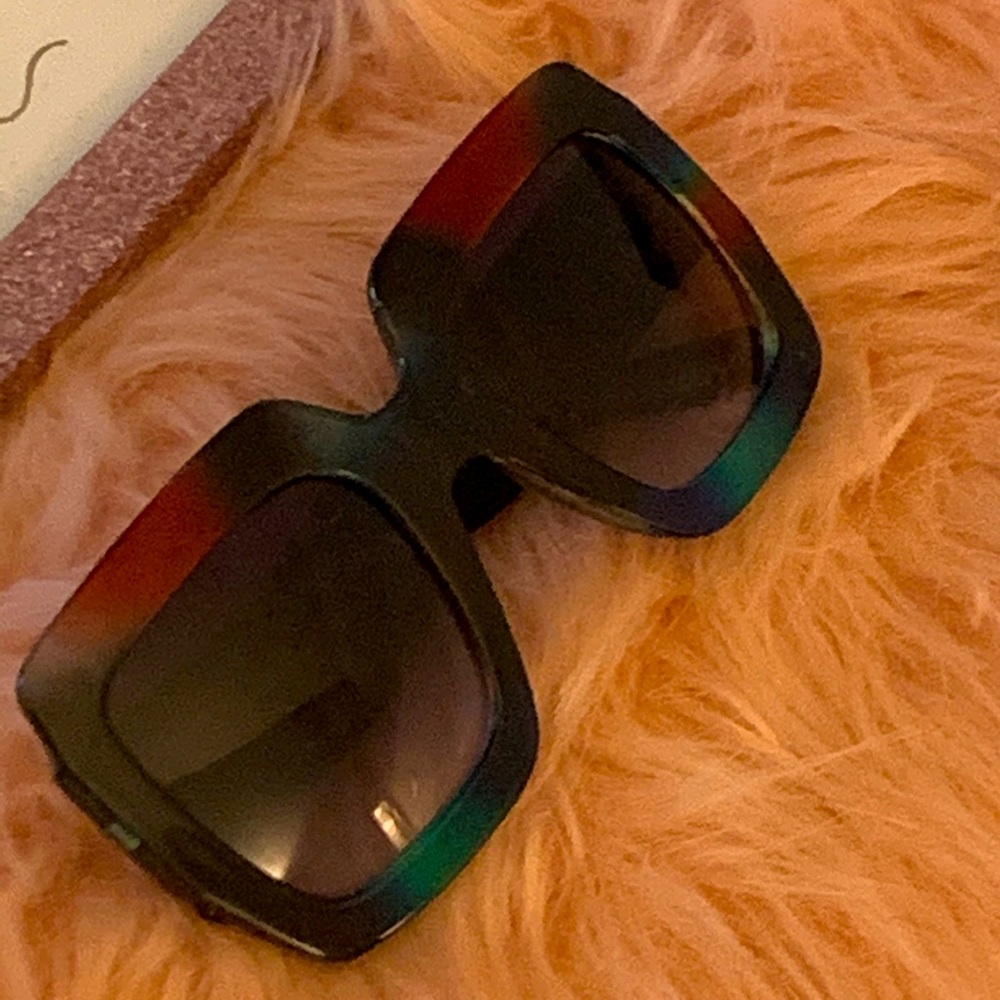 Red and green stripped sunglasses